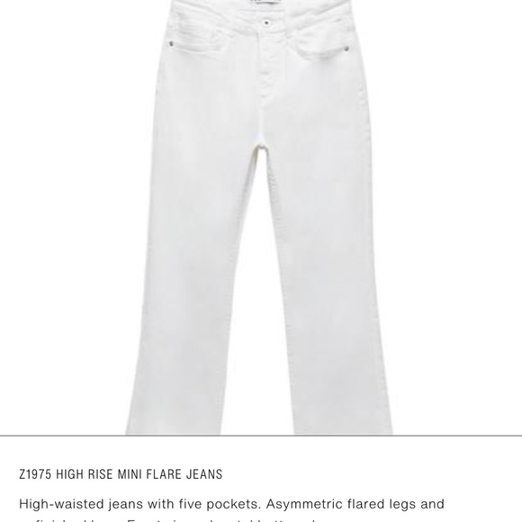 Zara Crisp White Straight Jeans - Picture 9 of 9